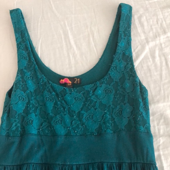 Forever 21 Teal Summer Dress - Picture 2 of 6